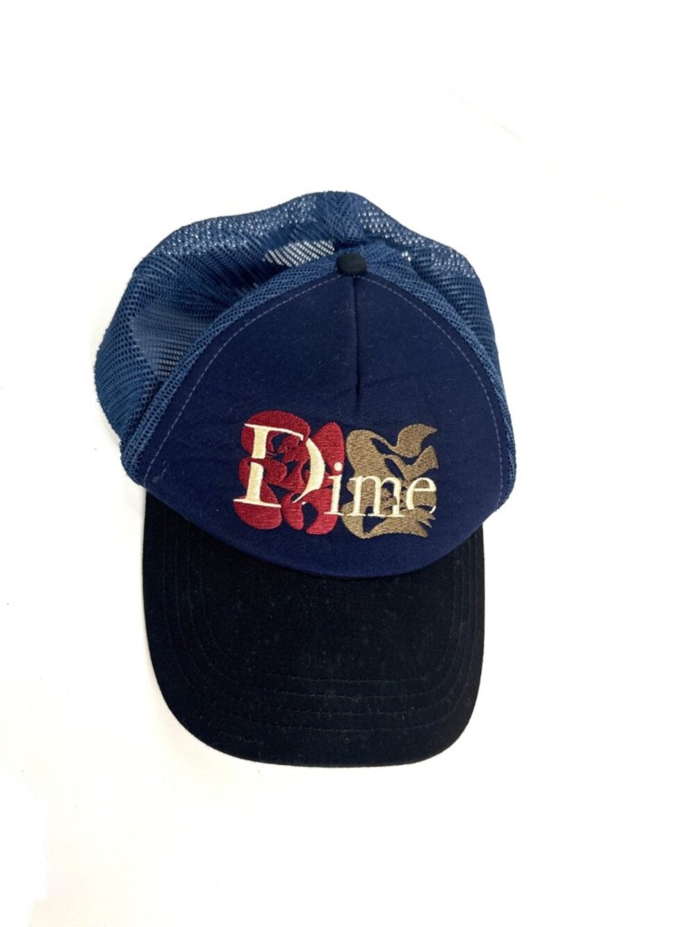 DIME 'Classic Duo' Mesh Embroidered Trucker Cap Navy Black OS
